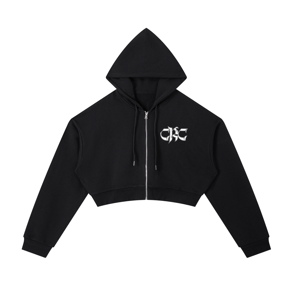 Womens Juncta Juvant Cropped Zip Hoodie