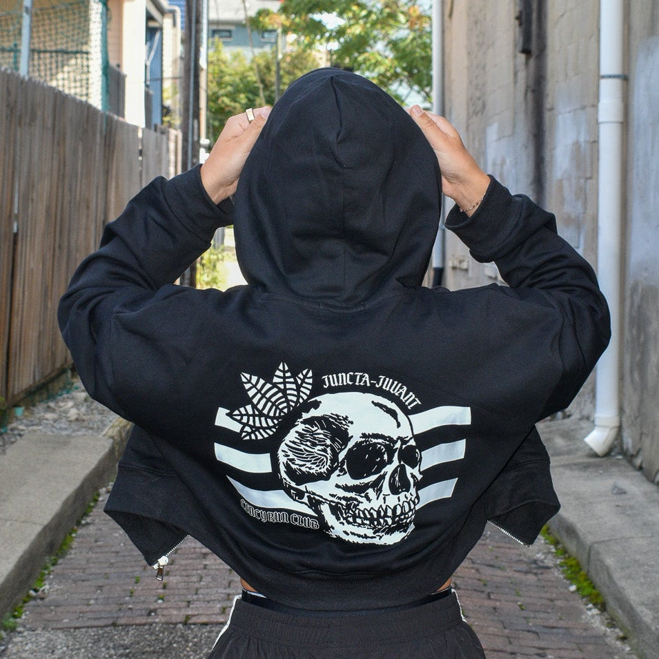 Womens Juncta Juvant Cropped Zip Hoodie