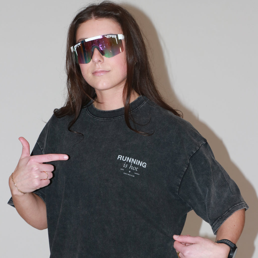 RUNNING IS HOT Oversized Tee - UNISEX