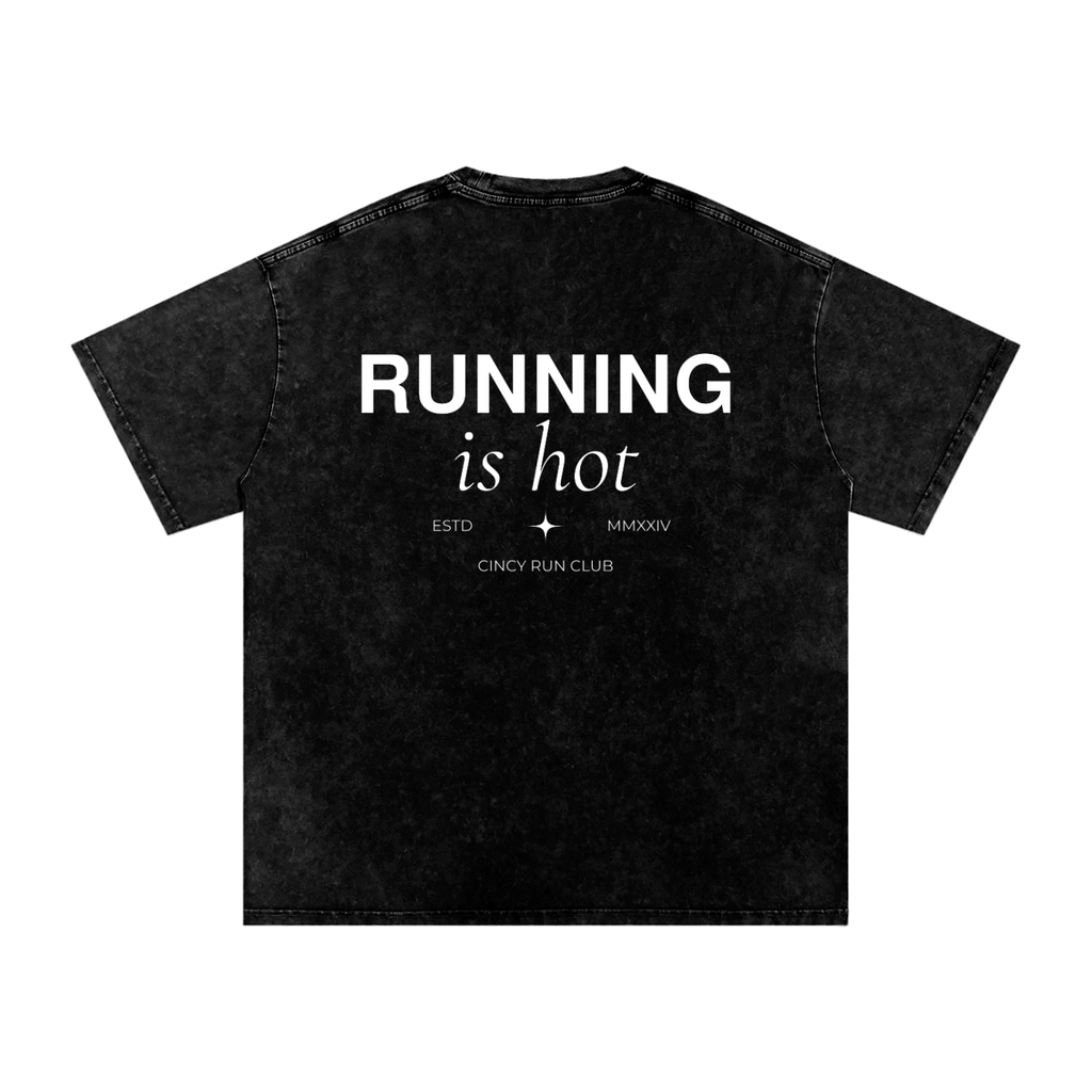 RUNNING IS HOT Oversized Tee - UNISEX