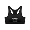 RUNNING IS HOT Cropped Sports Bra