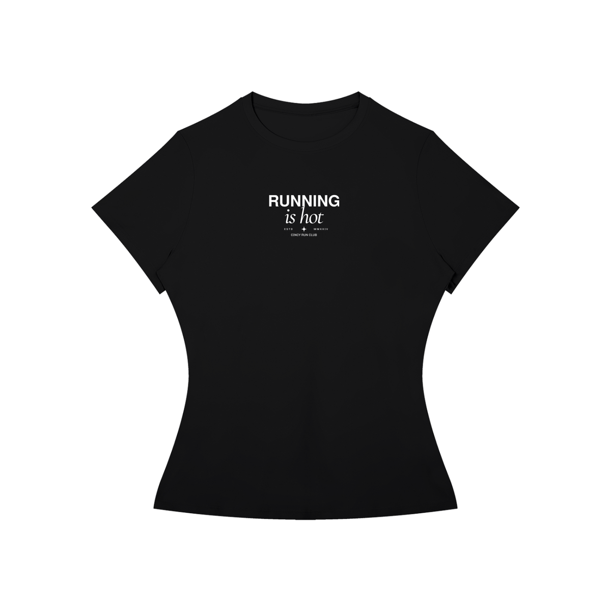 RUNNNING IS HOT Women's Fitted Tee